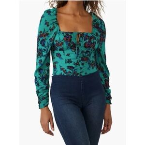 NWT Free People Hilary Printed Top